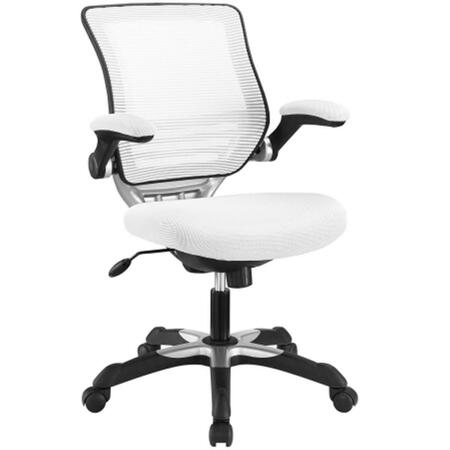 MODWAY FURNITURE Edge Mesh Office Chair, White - 24.5 x 26.5 x 36.5 - 40.5 in. EEI-594-WHI